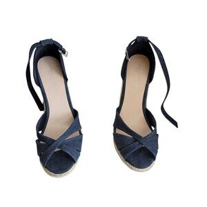 Women's Christian Siriano for Payless Espadrilles Sandals Blue Denim 10
